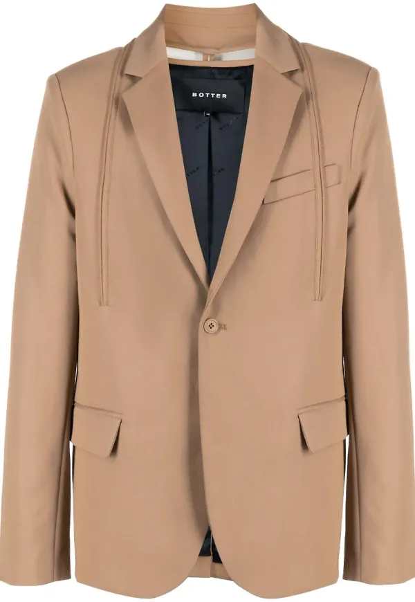 Botter enkelknäppt blazer - Brun