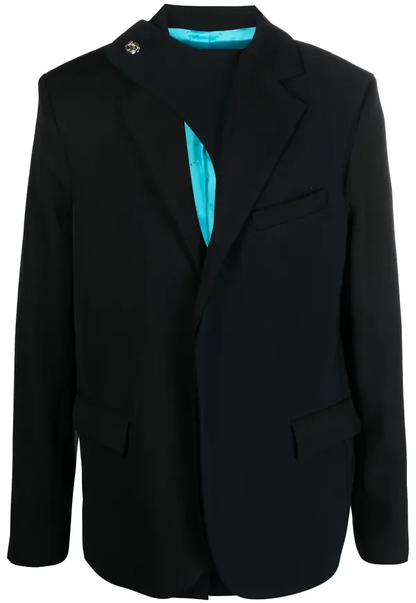 Botter enkelknäppt blazer - Svart