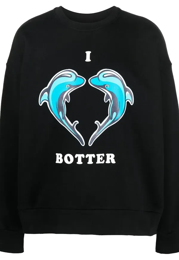 Botter tröja med grafiskt tryck - Svart
