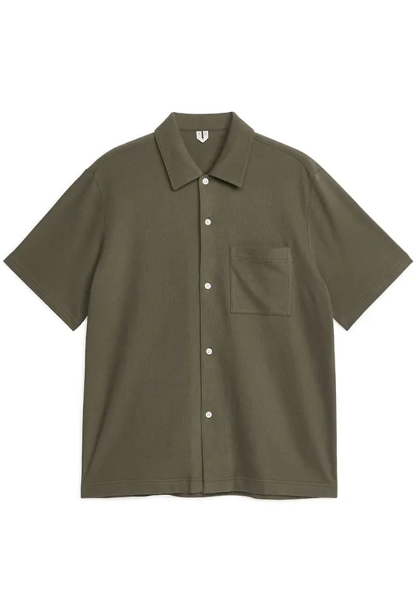 Bouclé Jersey Shirt - Beige