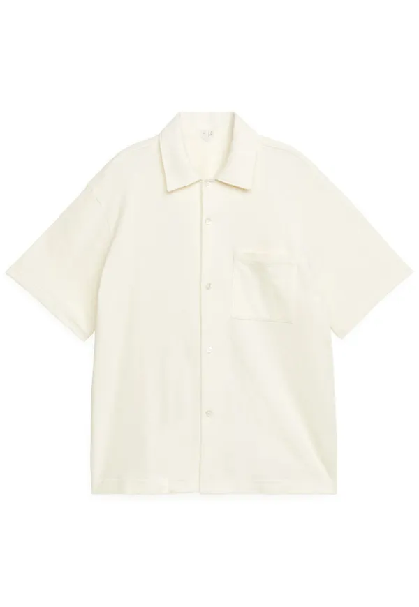 Bouclé Jersey Shirt - White