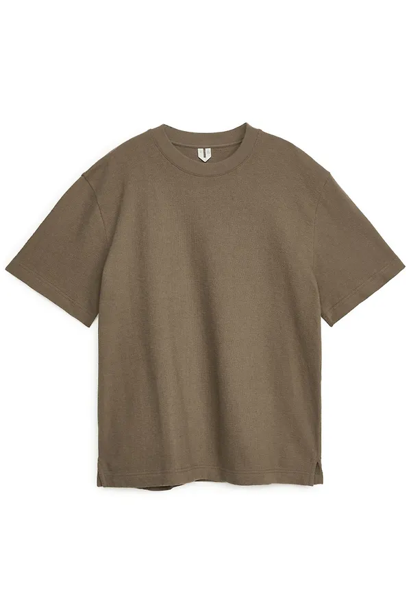 Bouclé Jersey T-Shirt - Beige