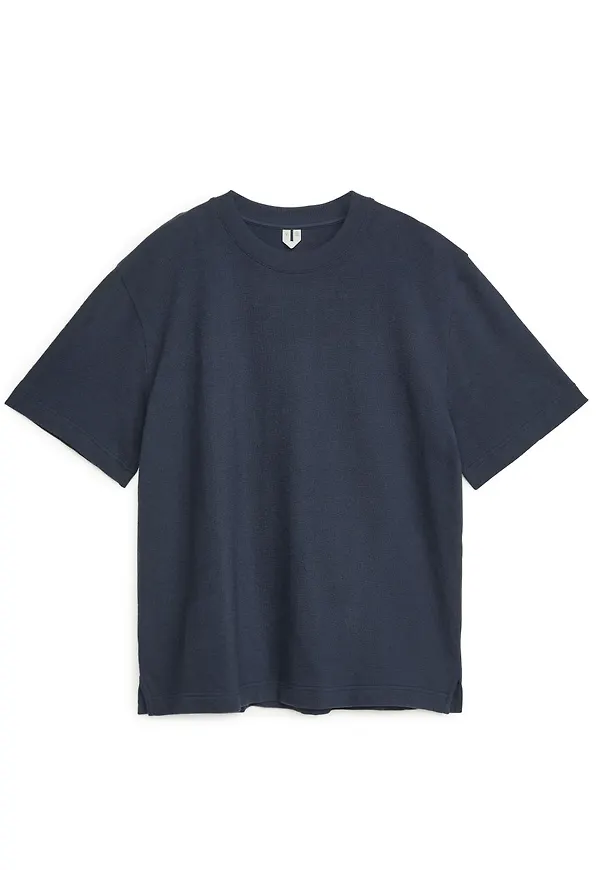 Bouclé Jersey T-Shirt - Blue