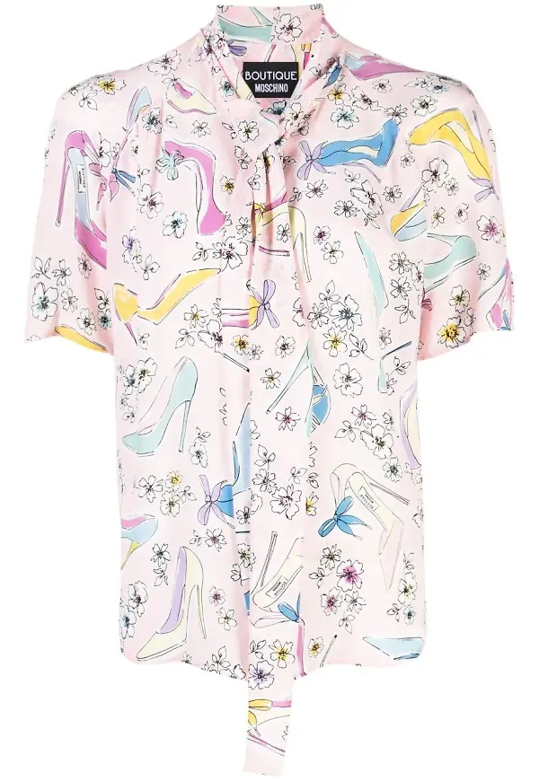 Boutique Moschino blommig blus - Rosa
