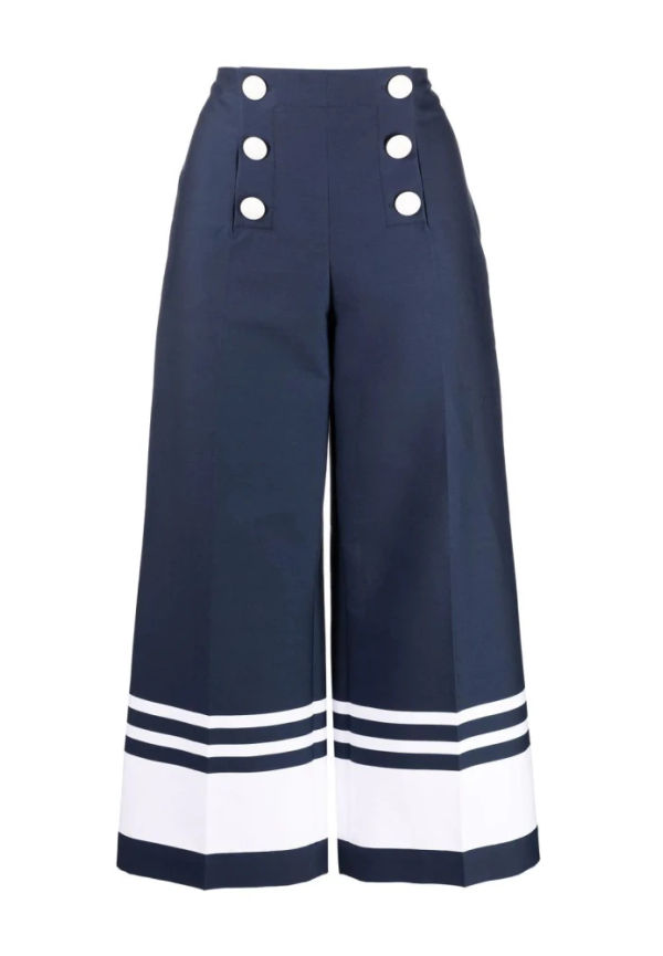 Boutique Moschino Cropped Trousers Blå, Dam