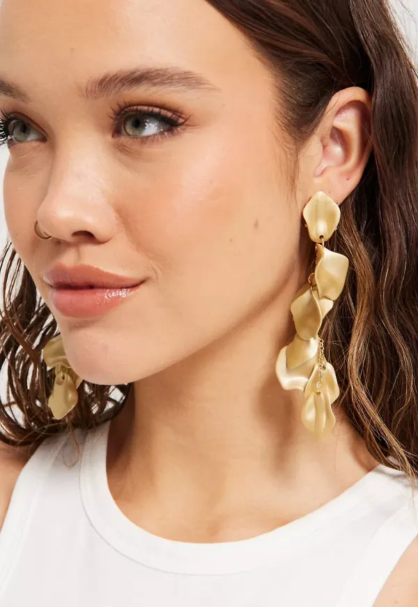 Bow19 - Guld - Winter Earring Long