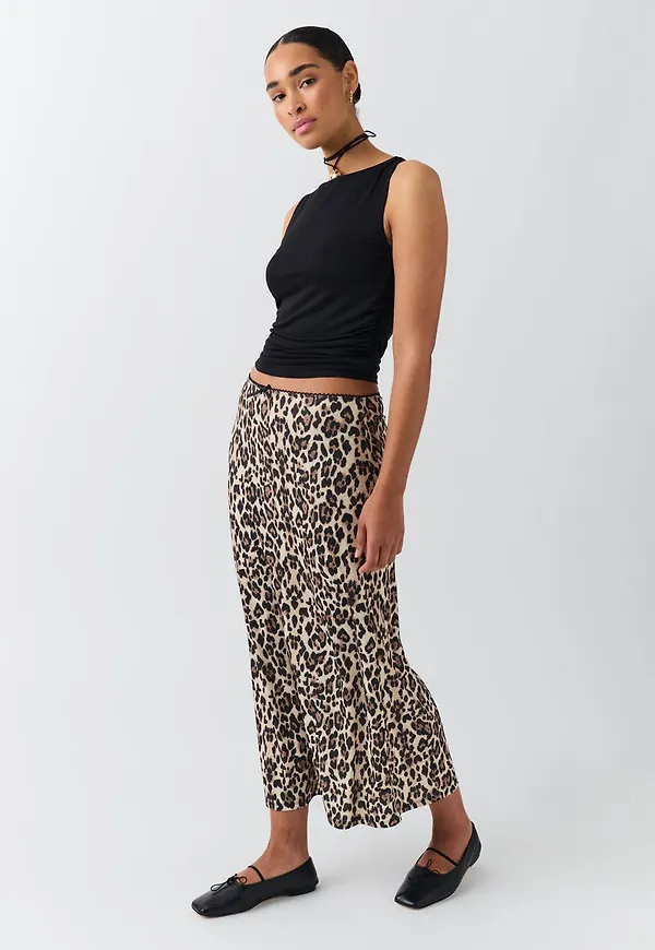 Bow midi skirt
