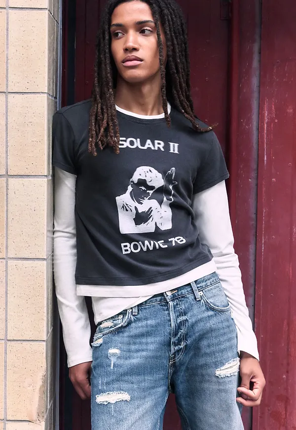 Bowie Double-Layer Long-Sleeved T-shirt