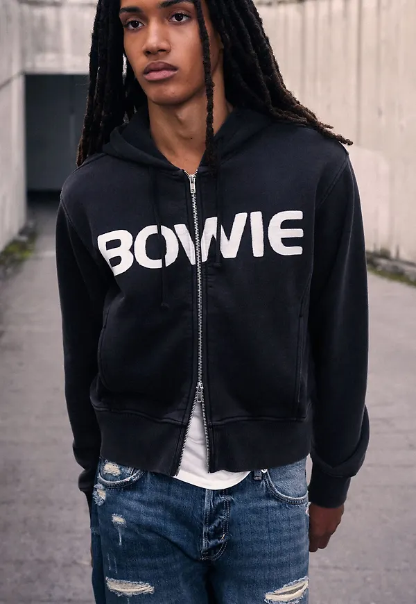 Bowie Shrunken Zip Hoodie
