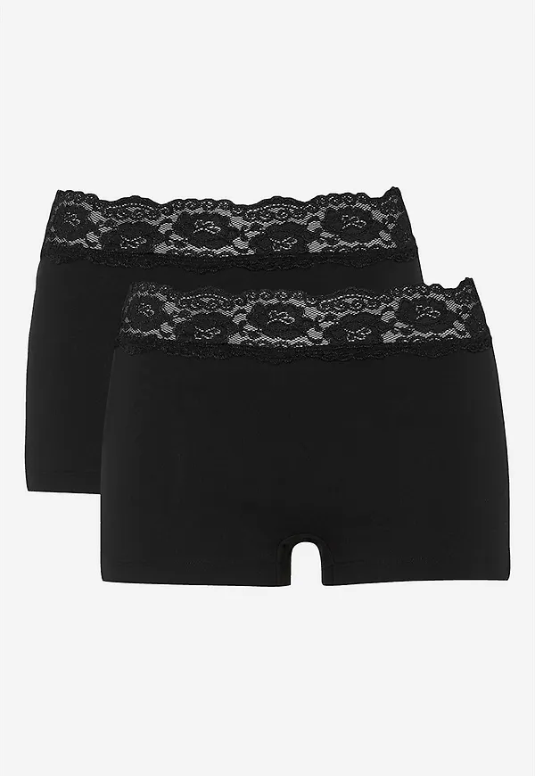 Boxertrosa med spets Julia 2-pack
