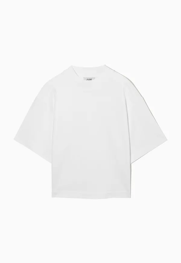 BOXY-FIT MOCK-NECK T-SHIRT