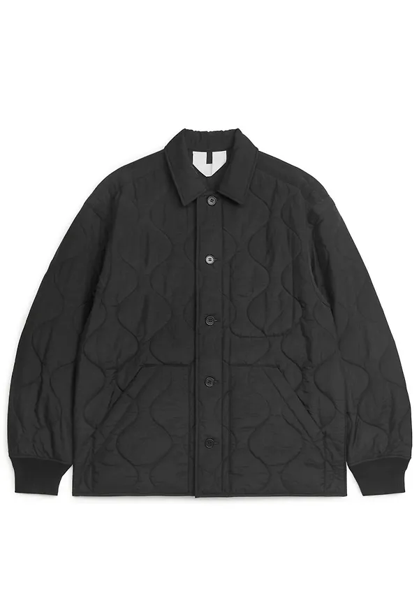 Boxy-Fit Quilted Jacket - Black