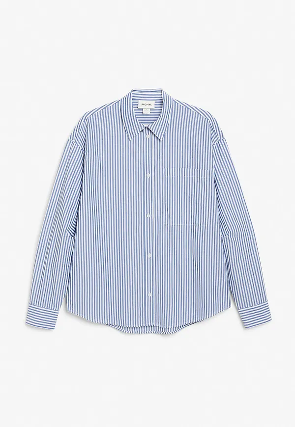 Boxy cotton shirt - Blue