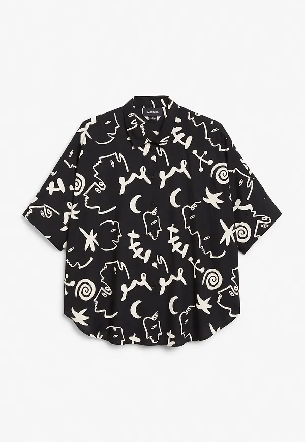 Boxy cut shirt - Black