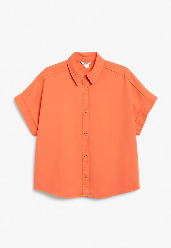 Boxy denim shirt - Orange