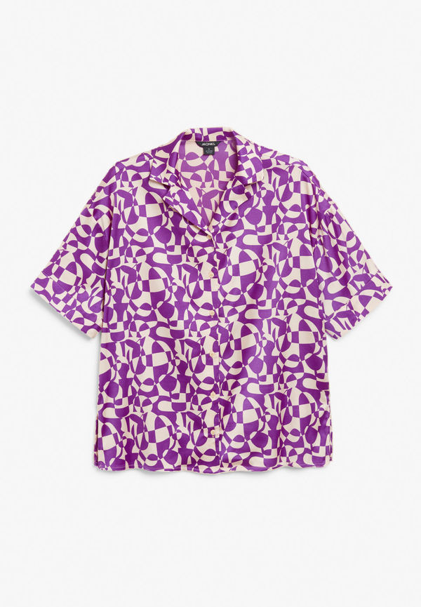 Boxy resort shirt - Purple