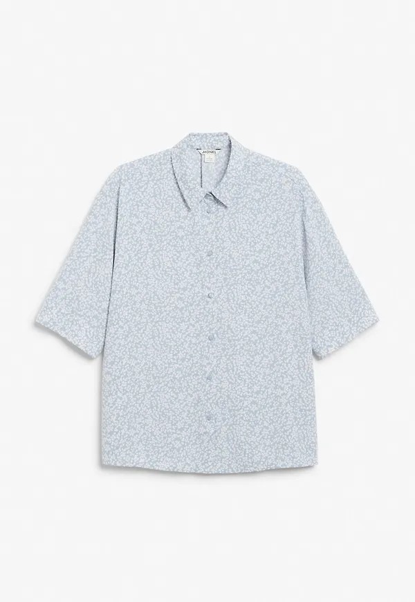 Boxy short sleeve shirt - Blue