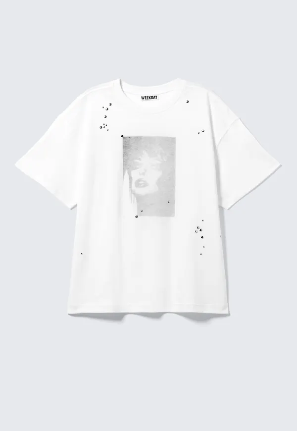Boxy Studded Graphic T-shirt