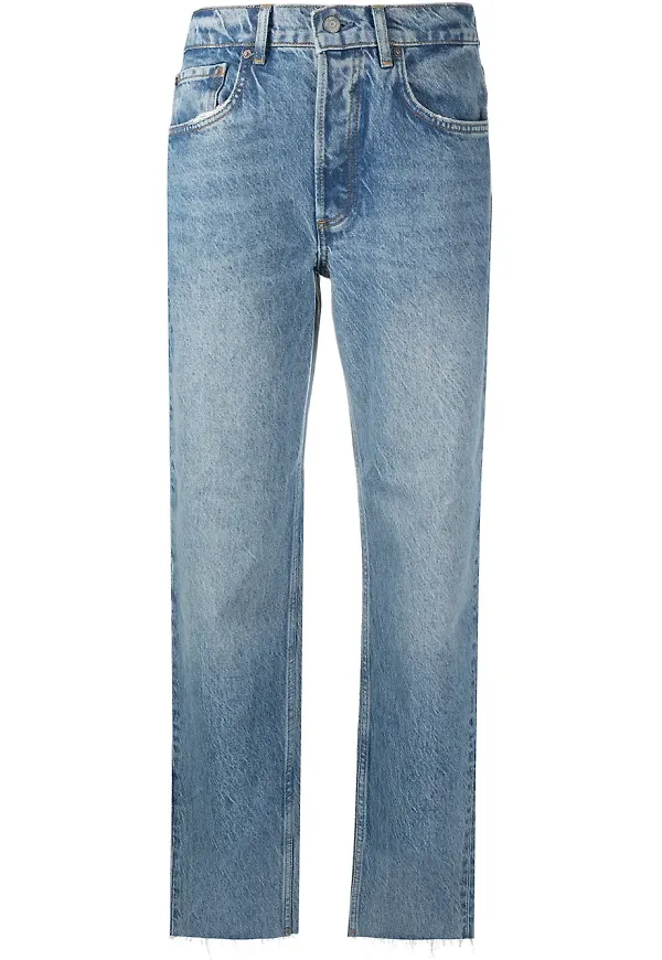 Boyish Jeans beskurna halvhöga jeans - Blå