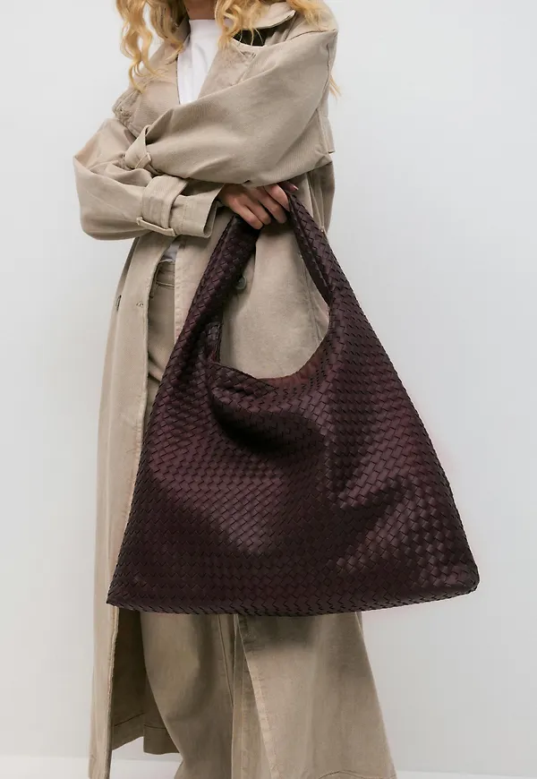 Gina Tricot - Braided large bag - Axelremsväskor - Lila - ONESIZE - Dam