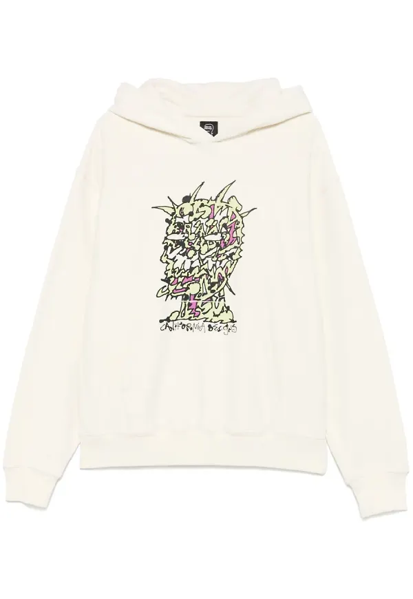 Brain Dead Scrambled Head hoodie - Neutral