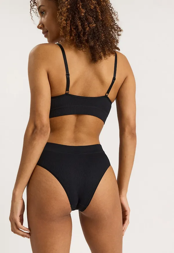 Brazilian high ribbad seamless-trosa