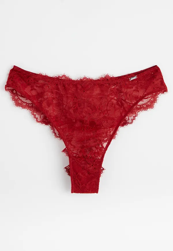 Brazilian trosa midi waist med spets