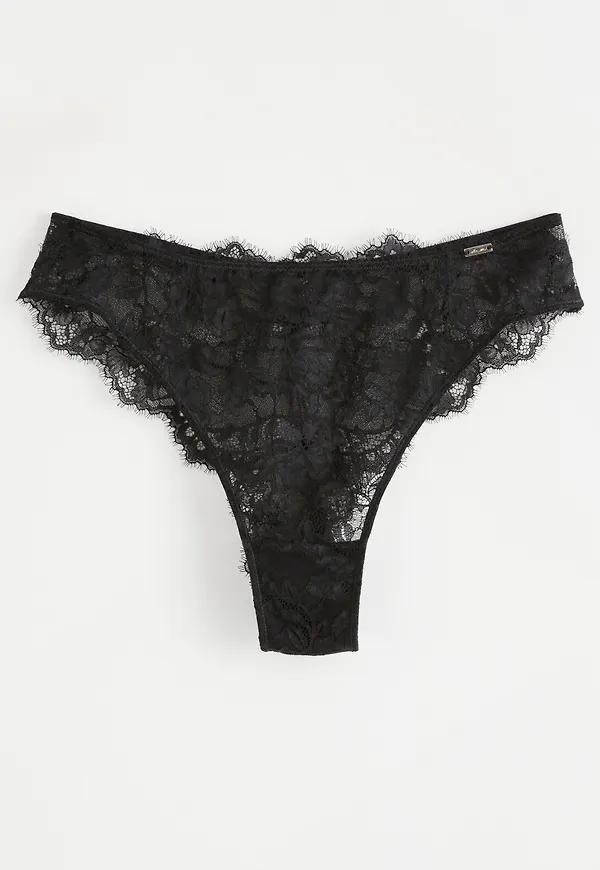 Brazilian trosa midi waist med spets
