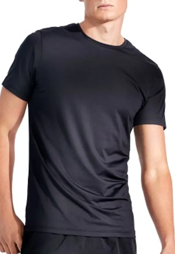 Bread and Boxers Active Crew Neck Svart polyester X-Large Herr