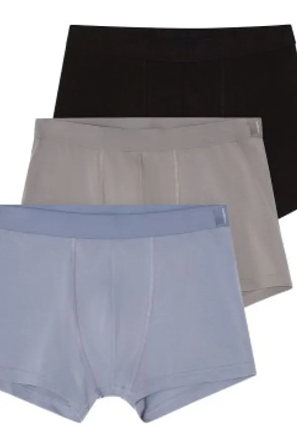 Bread and Boxers Boxer Briefs Kalsonger 3P Svart/Blå ekologisk bomull Small Herr