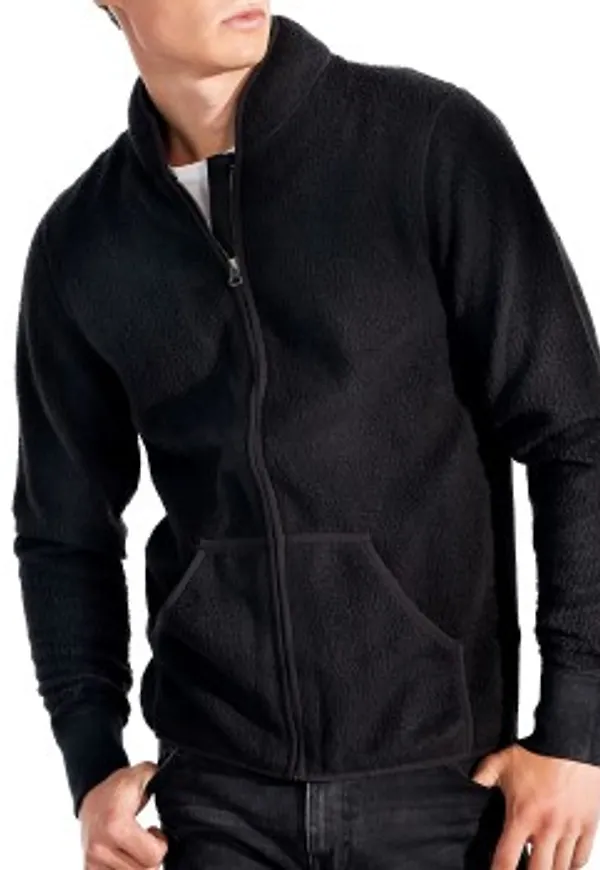 Bread and Boxers Fleece Jacket Svart polyester X-Large Herr