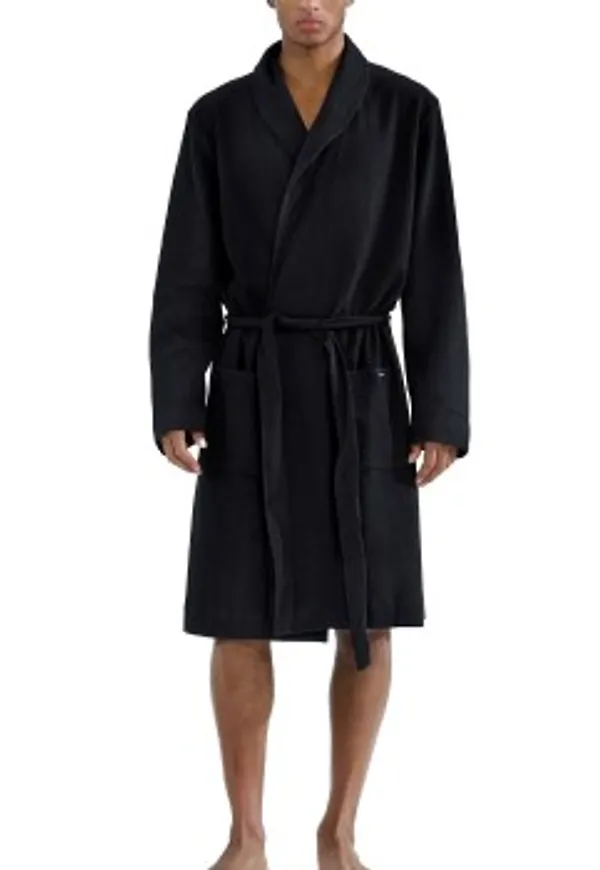 Bread and Boxers Robe Svart ekologisk bomull S/M Herr