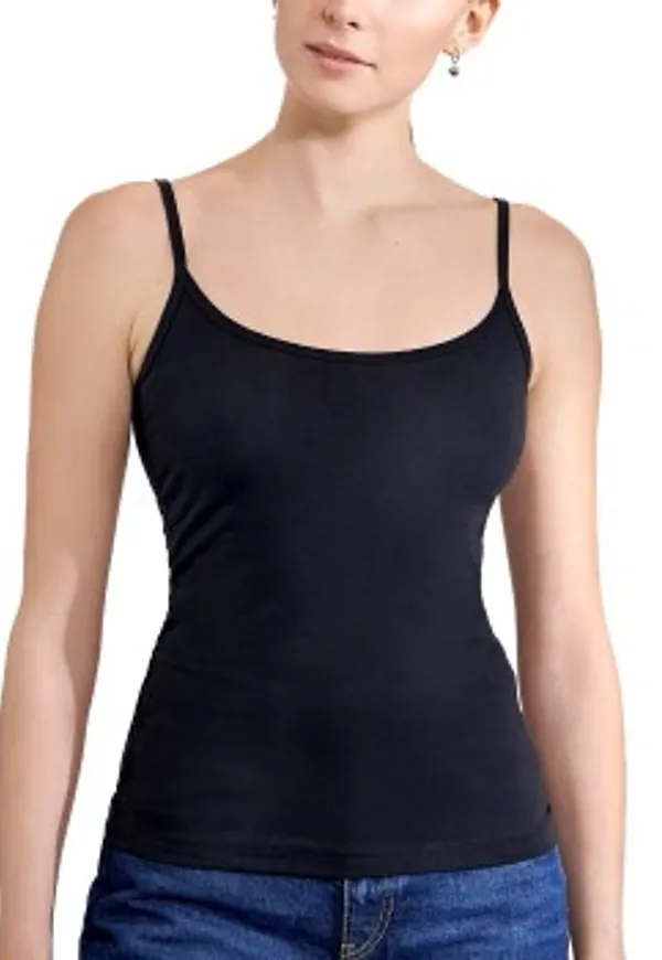 Bread and Boxers Singlet Woman Svart ekologisk bomull Medium Dam