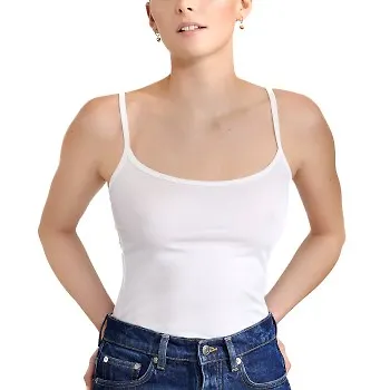 Bread and Boxers Singlet Woman Vit ekologisk bomull Large Dam