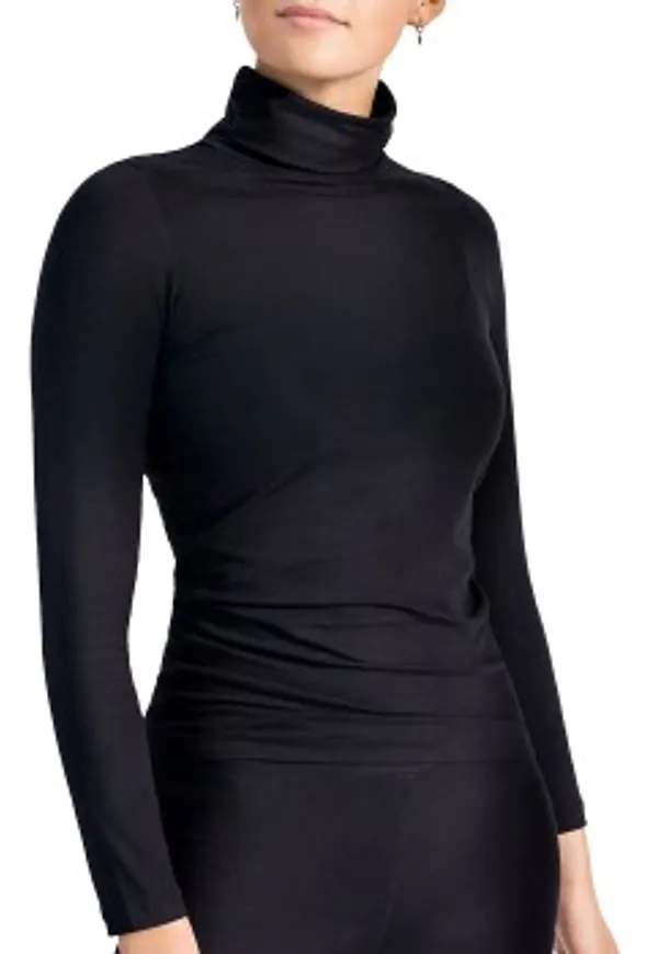 Bread and Boxers Turtle Neck Svart viskos X-Small Dam