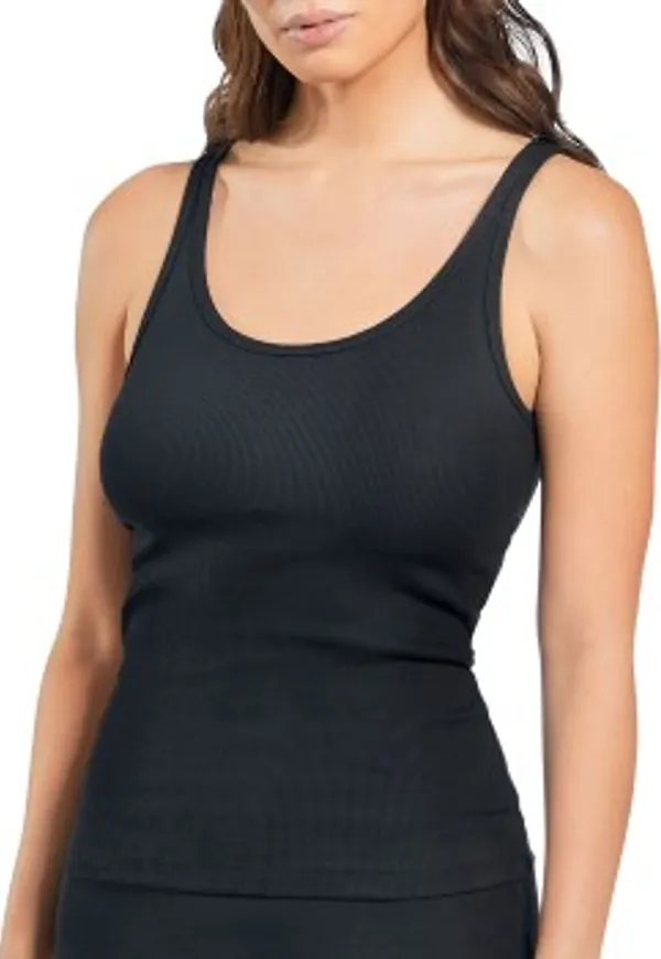 Bread and Boxers Women Ribbed Tank Top Svart bomull Small Dam
