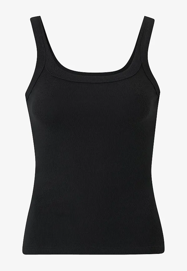 Bread & Boxers - Linne Singlet Ribbed - Svart
