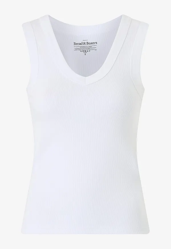 Bread & Boxers - Topp V-neck - Vit