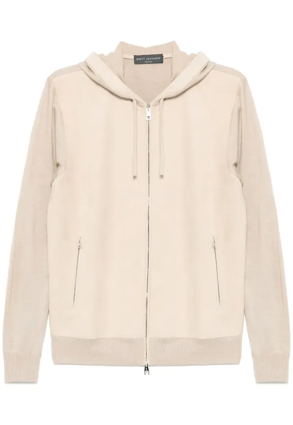 Brett Johnson hoodie med dragkedja - Neutral