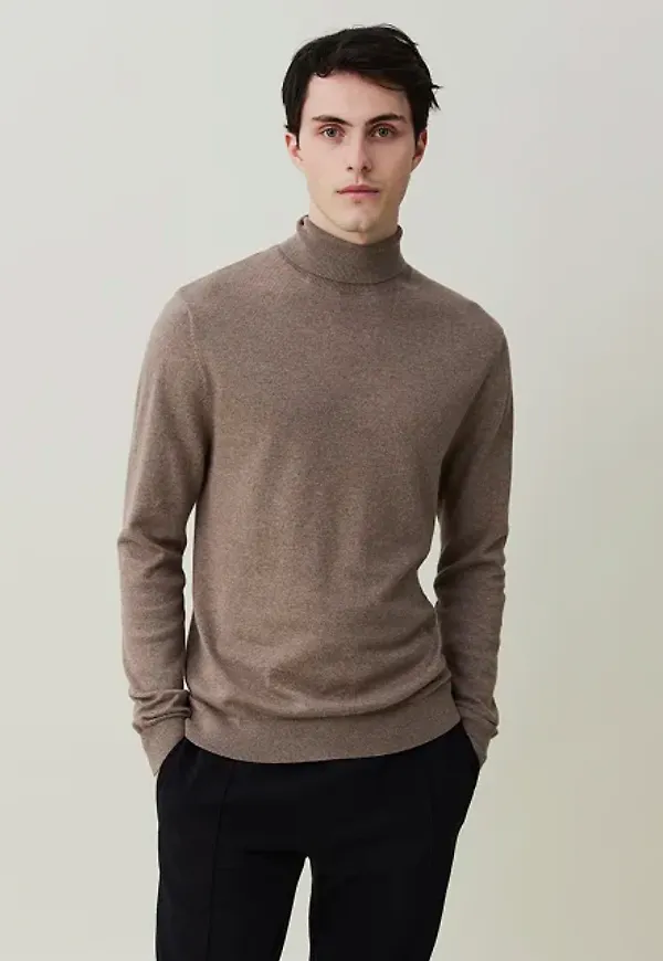 Brian Cotton/cashmere Blend Rollneck Sweater