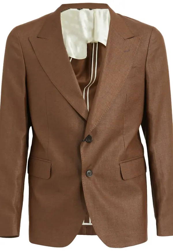 Brian Dales enkelknäppt blazer - Brun