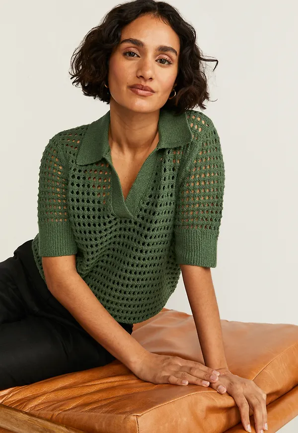 Brielle knitted polo