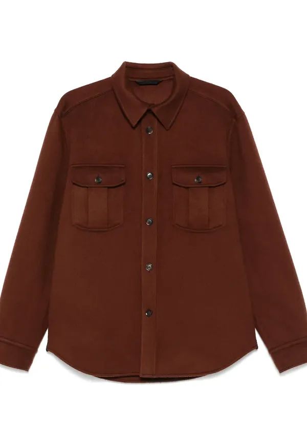 Brioni borstad skjorta - Brun