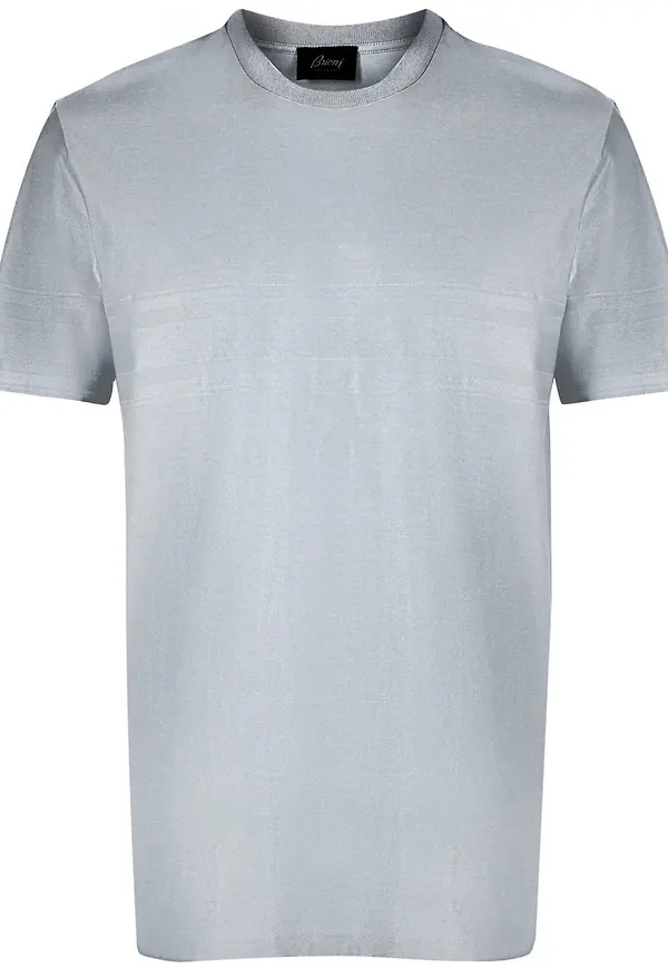 Brioni randig t-shirt - Grå