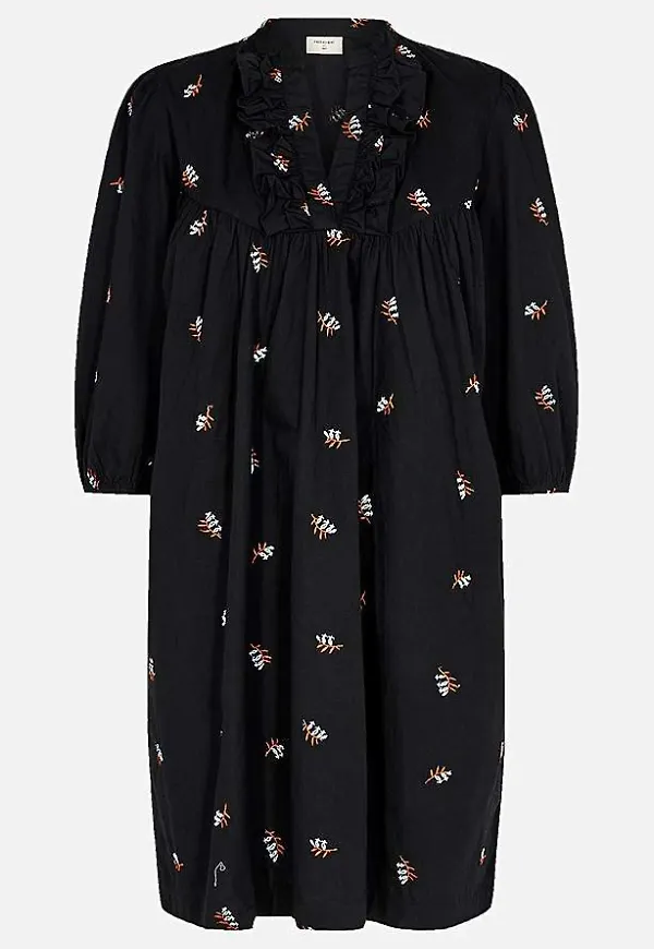 Broderad bomullsklänning Rinai