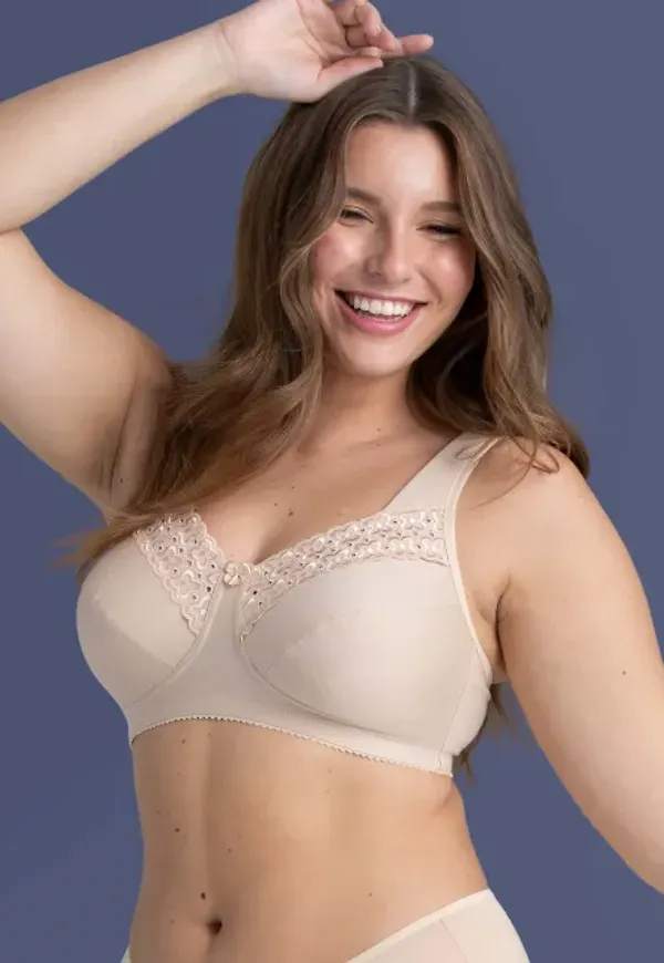 Broderie Anglaise Bomulls-bh Utan Bygel
