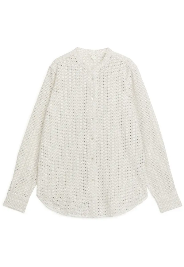 Broderie Anglaise Shirt - Beige