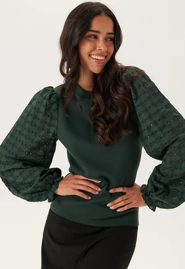 Broderie Anglaise Sleeve Top