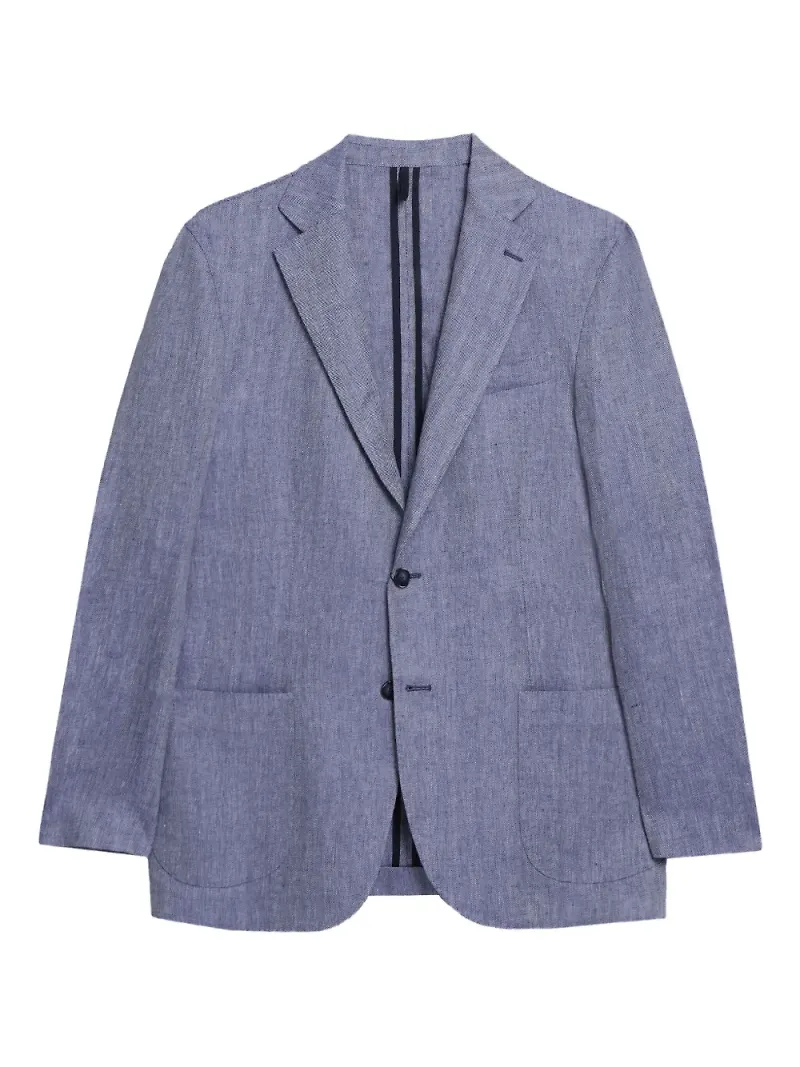 Brooks Brothers fiskbensmönstrad blazer - Blå