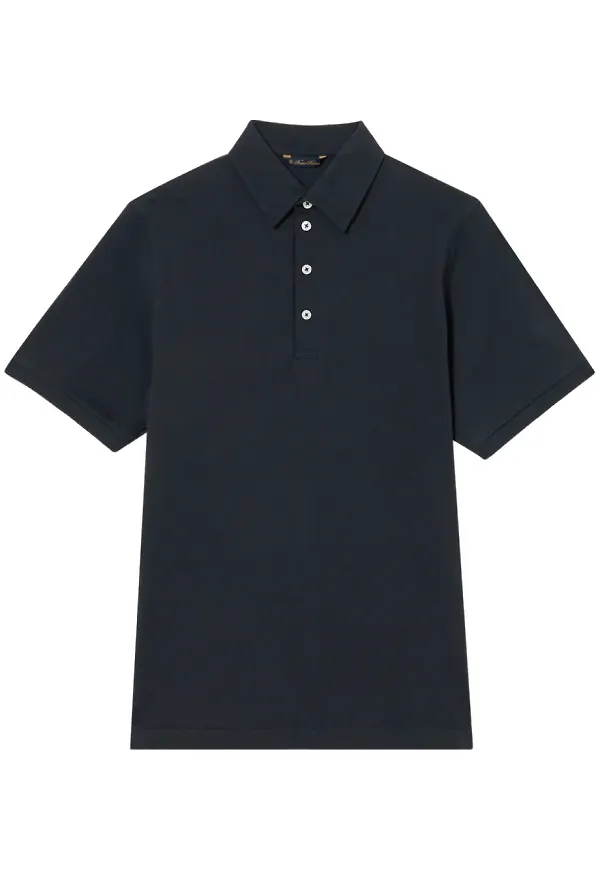 Brooks Brothers kortärmad pikétröja - Blå